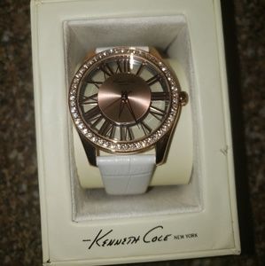 Kenneth Cole Rose Gold and White Watch